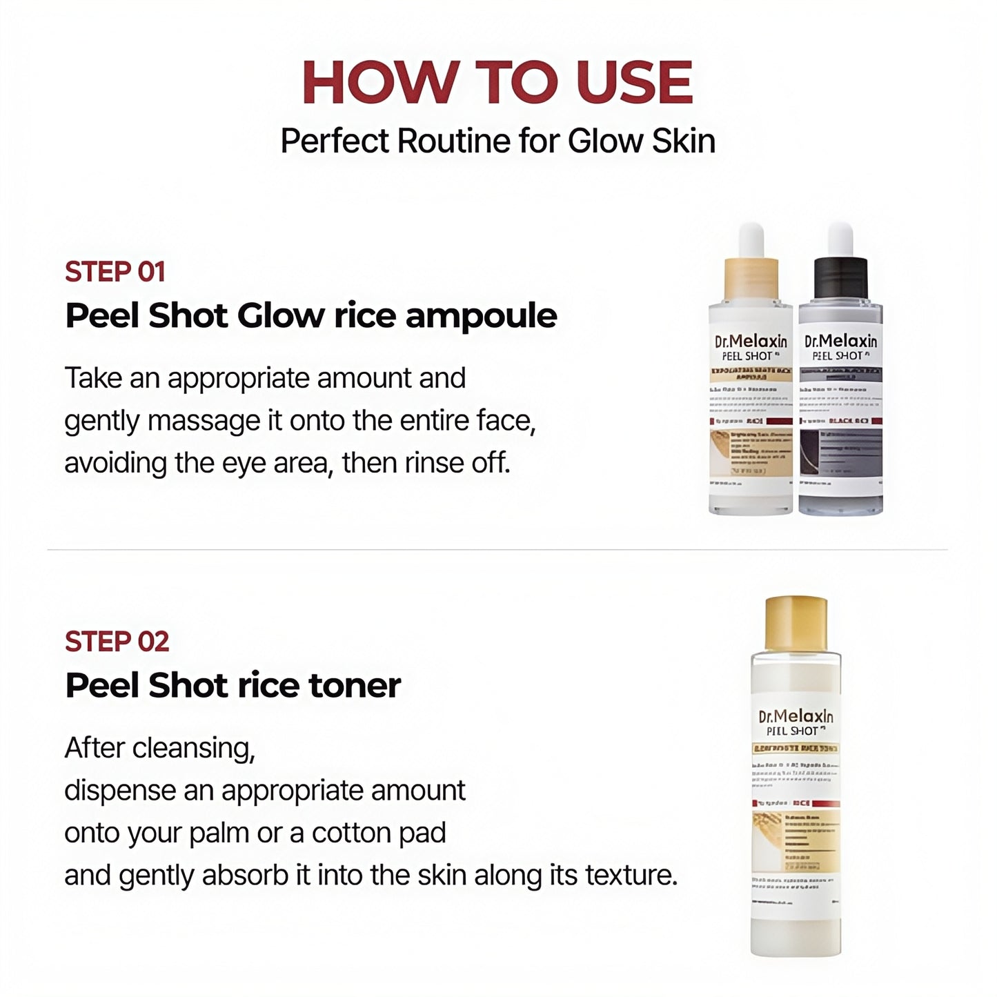 Dr.Melaxin Peel Shot Glow Rice Line